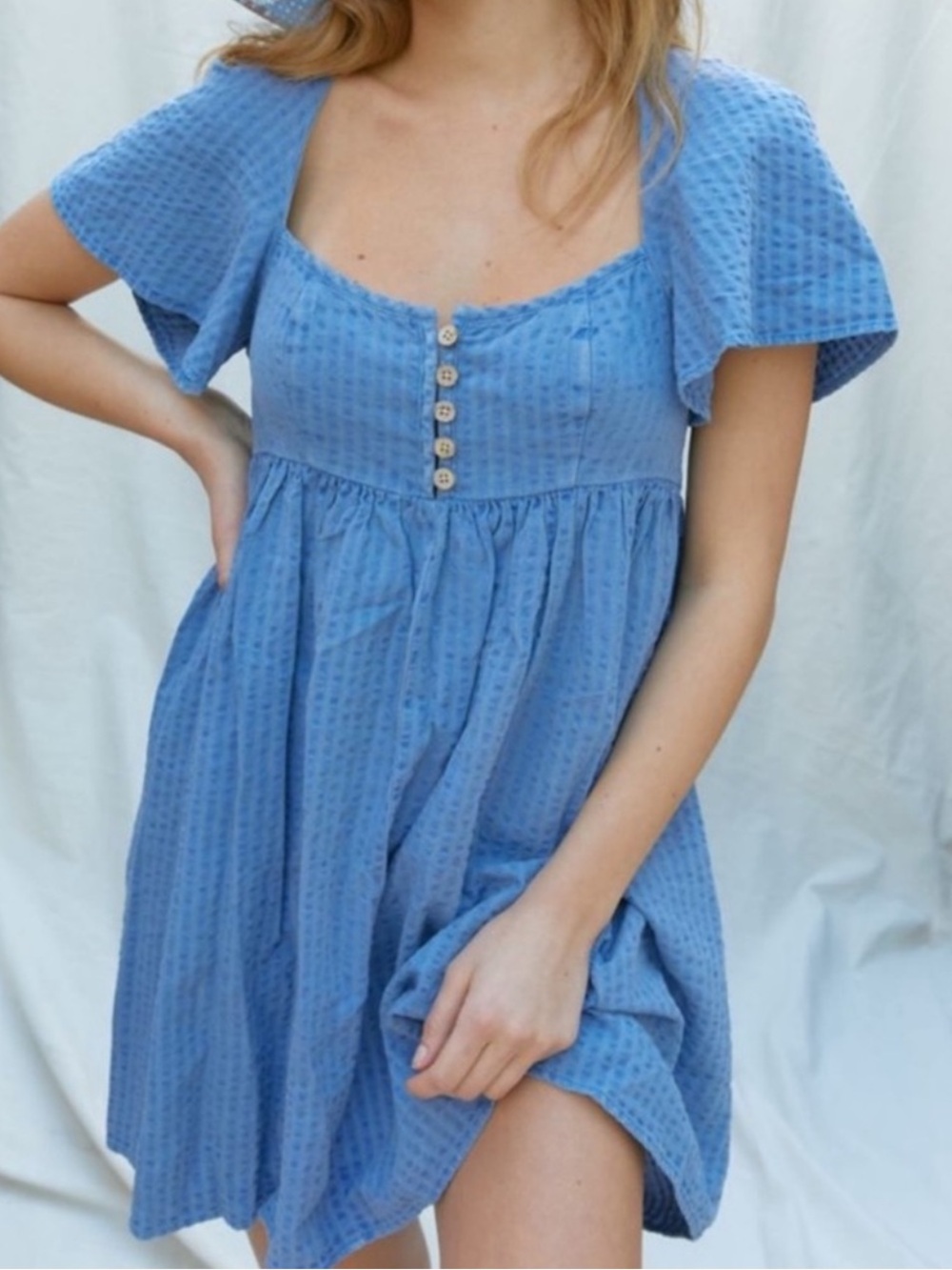 Urban Outfitters Saturday Morning Blue Frock Dress Size Medium